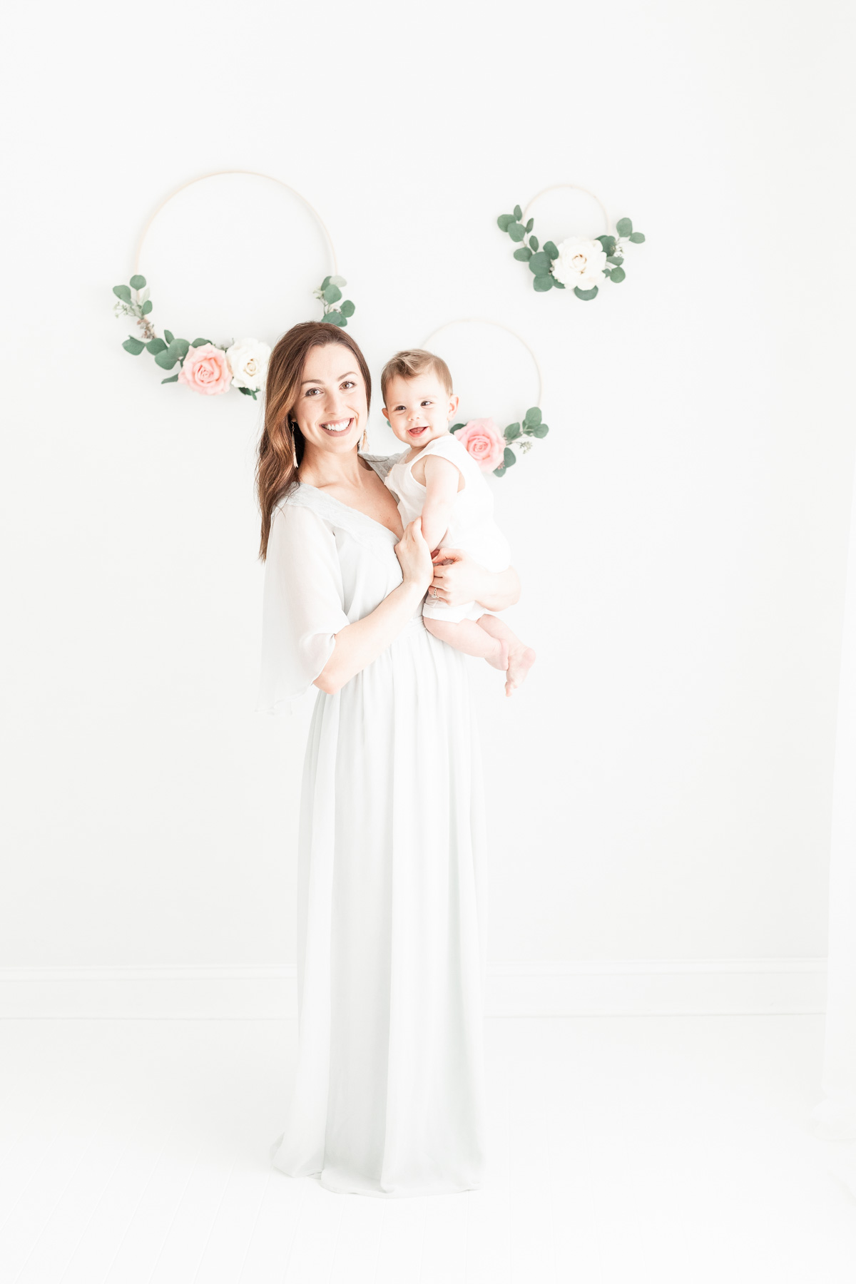 Erin Davison Photography | Cleveland Family Photographers, motherhood photography, mom and baby photos, motherhood session, all white photography studio, studio baby photography, photography session with flowers, family photography, baby photography, Cleveland Ohio, Canton Ohio, Akron Ohio, Ohio newborn photographers, Ohio family photographers, Ohio baby photographers