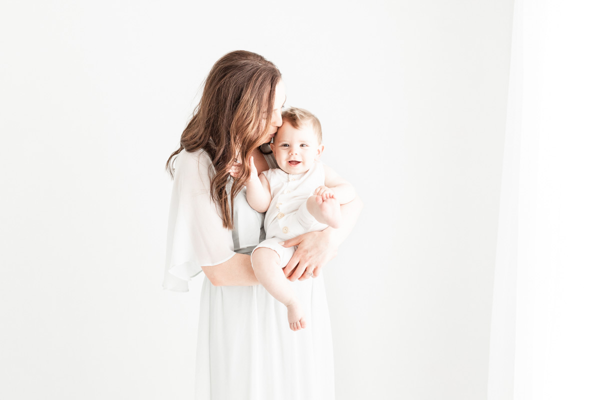 Erin Davison Photography | Cleveland Family Photographers, motherhood photography, mom and baby photos, motherhood session, all white photography studio, studio baby photography, photography session with flowers, family photography, baby photography, Cleveland Ohio, Canton Ohio, Akron Ohio, Ohio newborn photographers, Ohio family photographers, Ohio baby photographers