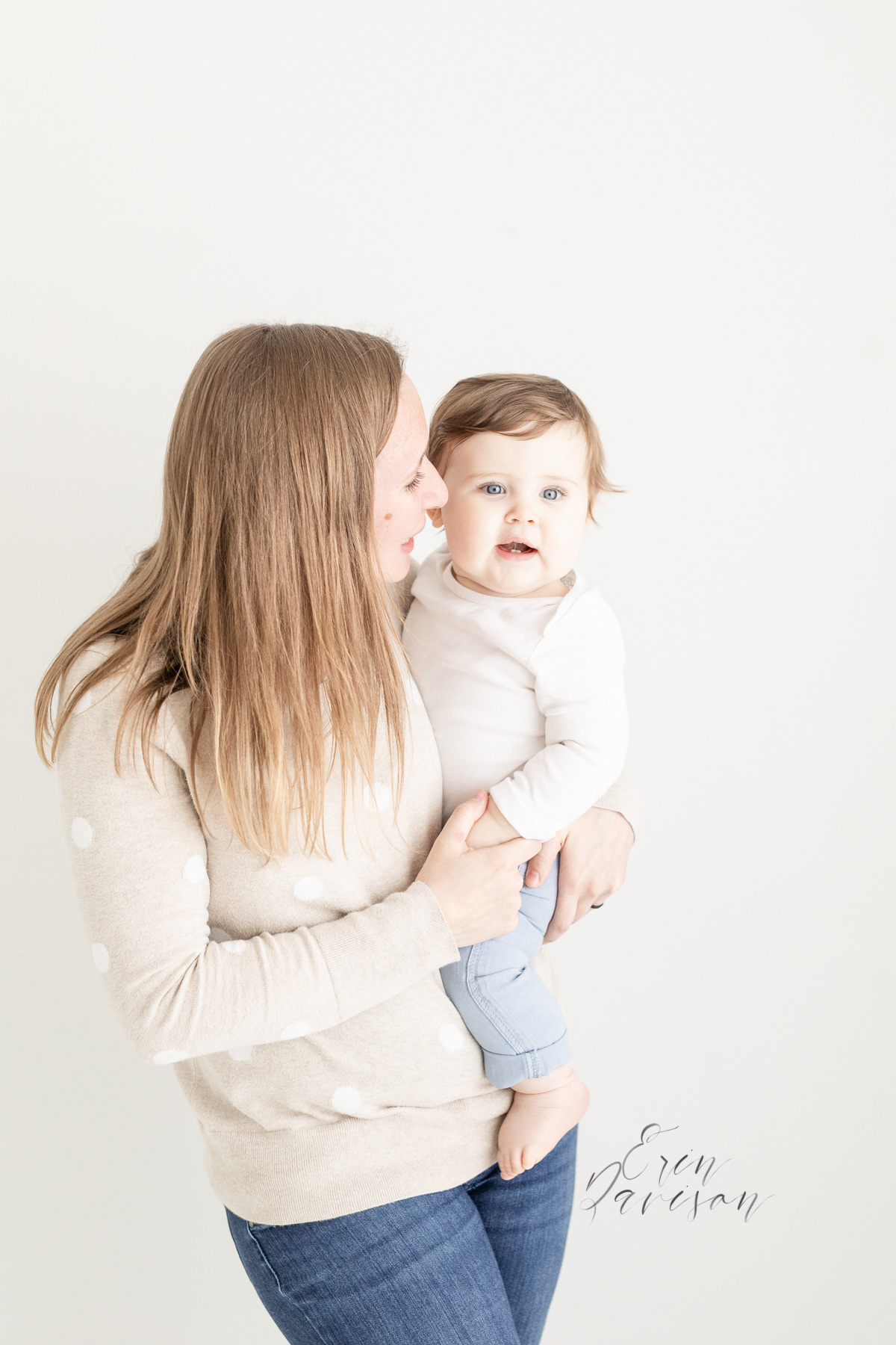 Erin Davison Photography | Canton Ohio Baby Photographer, motherhood photography, mom and baby photos, motherhood session, all white photography studio, studio baby photography, photography session with flowers, family photography, baby photography, Cleveland Ohio, Canton Ohio, Akron Ohio, Ohio newborn photographers, Ohio family photographers, Ohio baby photographers, mom with son, mom and baby boy